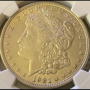 1921 Morgan Silver Dollar in 100th Anniversary Holder - Uncirculated - NGC Cert